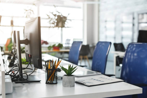 istock Interior of cozy empty modern coworking office 2196397302