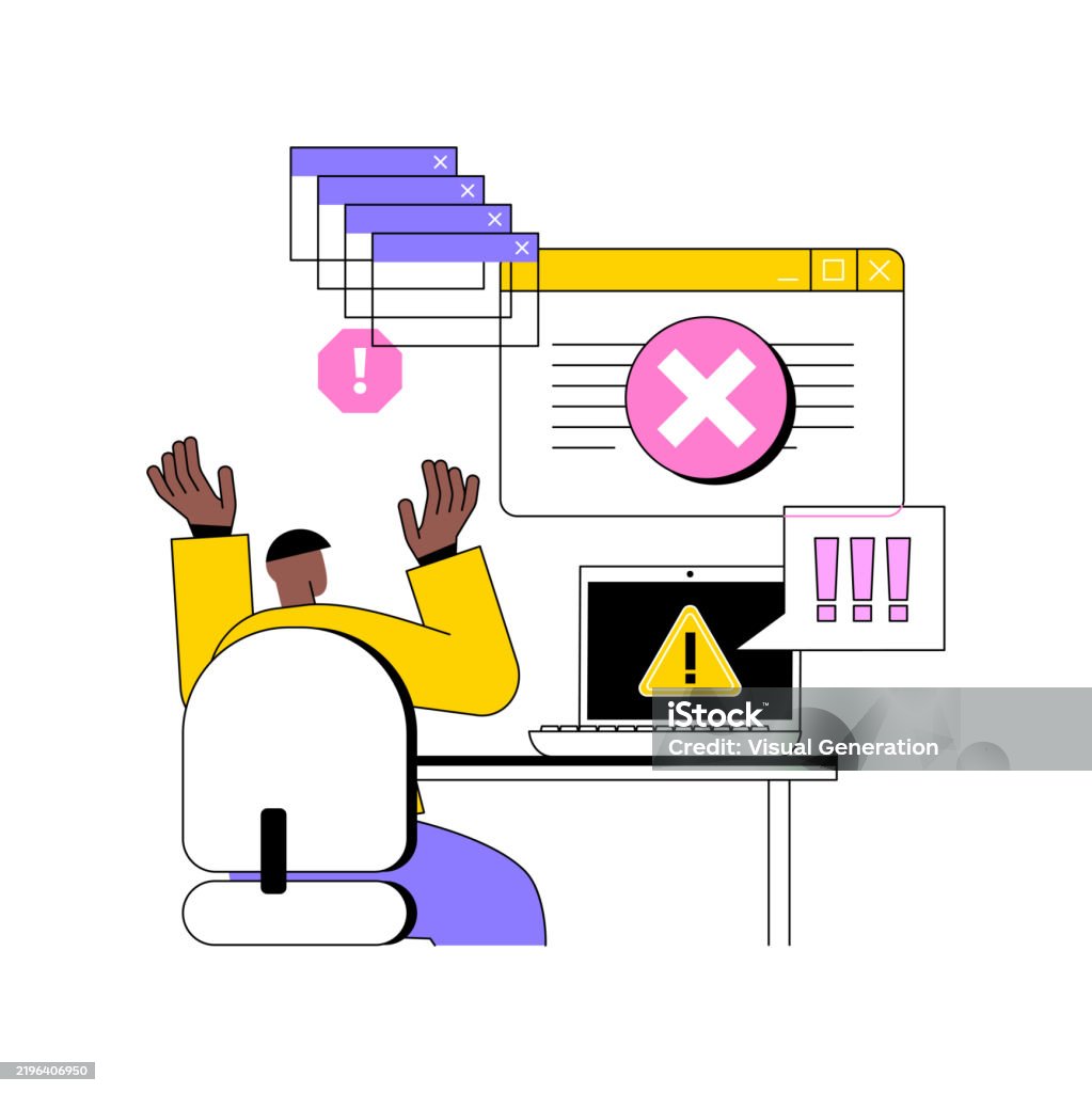 Software Problems Isolated Cartoon Vector Illustrations Stock ...