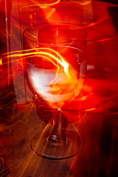 Drawing of a water glass with ambient light