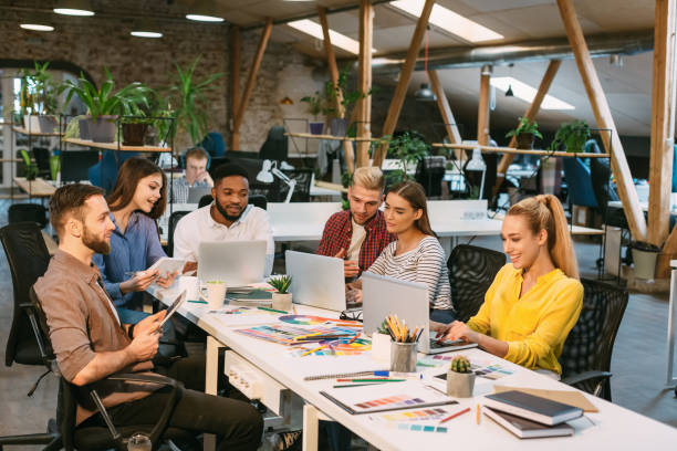 istock Team of young designers working on new project 2196416361