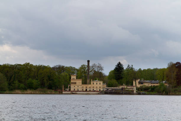The old dairy in Potsdam on the banks of a lake