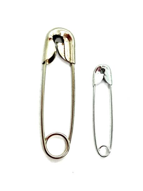 istock 2 metal safety pin with white background 2196421468