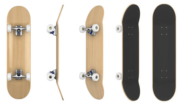 istock Set of 3D skateboard views from different sides in white background. 2196421709