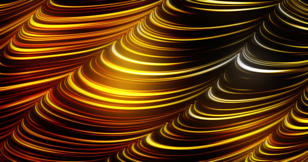 istock Abstract golden glow curves motion graphic background 2196427203