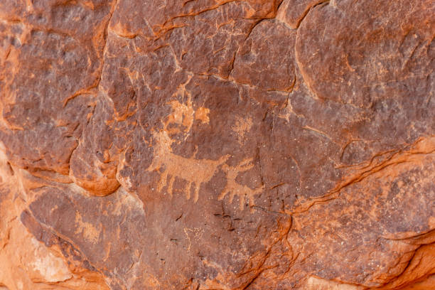 istock Prehistoric Petroglyphs in the Valley of Fire State Park 2196432198