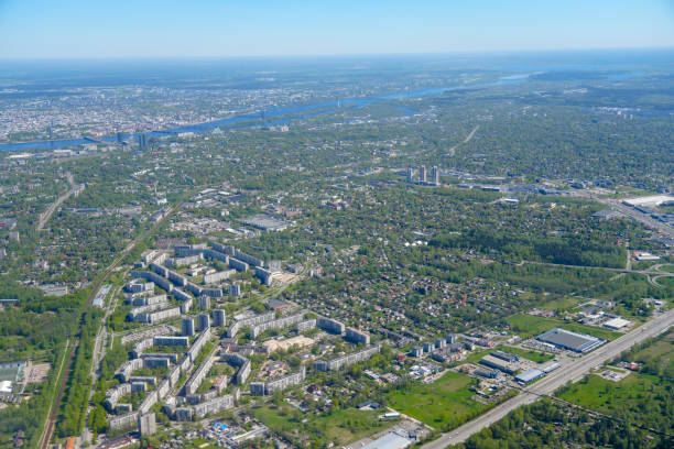 istock Aerial view over Riga in a sunny morning. 2196433529