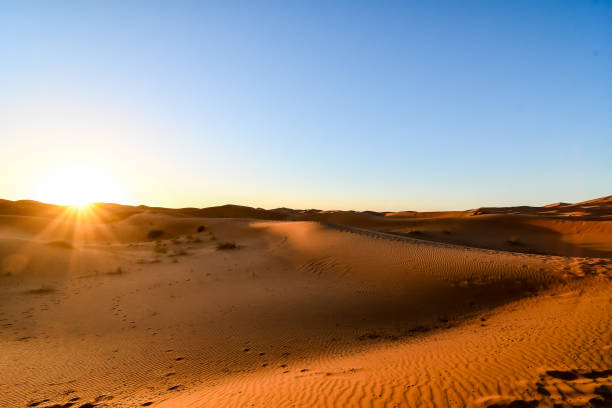 istock sunset in the desert, photo as background 2196434641