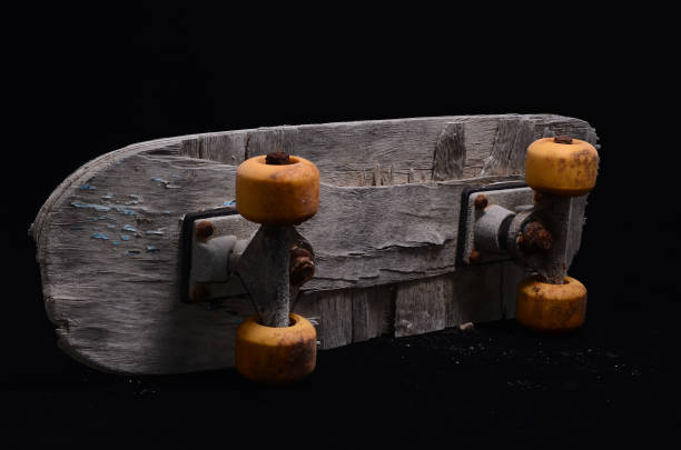 istock Old Used Wooden Skateboard 2196441720