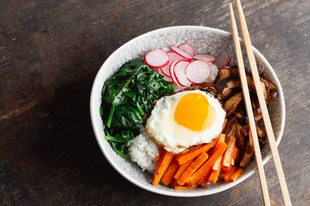 istock Korean  Bi Bim Bap in a bowl, vegetarian 2196443652