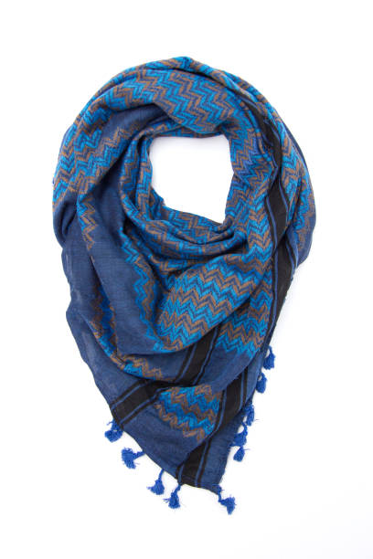 istock Blue arabic scarf isolated on white background 2196447166