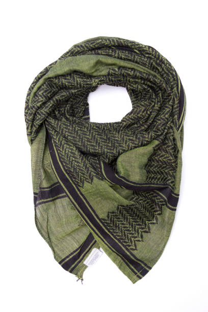 istock Green arabic scarf isolated on white background 2196447179