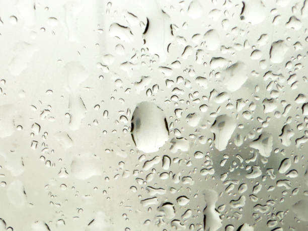 Close-Up of Water Droplets on a Glass Surface