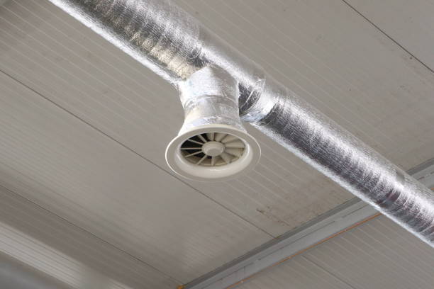 istock A Ventilation System Duct featuring an Air Diffuser installed in the Ceiling of the room 2196452668
