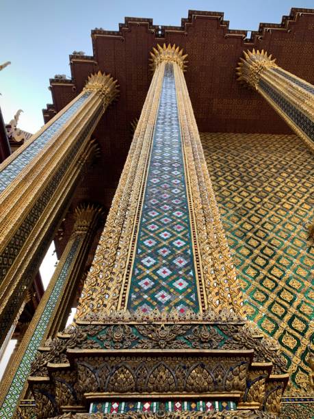 istock Golden Temple Columns Against the Sky (Bangkok, Thailand) 2196454753
