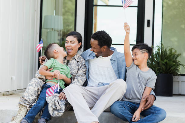 istock Happy Family Celebrating Independence Day at Home 2196455480