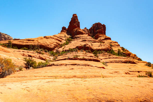 Stunning views of Sedona, a city in the northern Verde Valley region of the U.S. state of Arizona. City is famous for it's red rocks formations.
