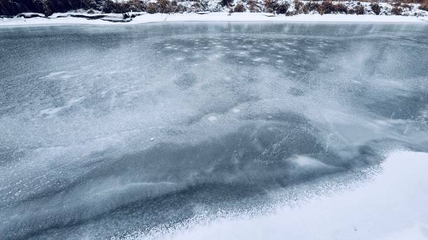 istock Ice formations and frozen water droplets 2196456446