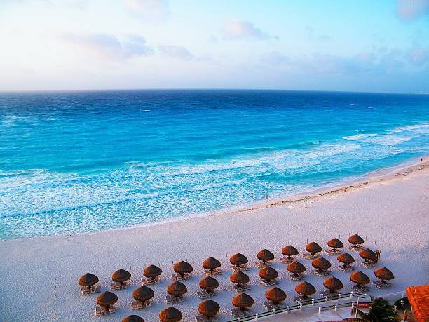 istock Beautiful ocean at Cancun Beach Mexico 2196469903
