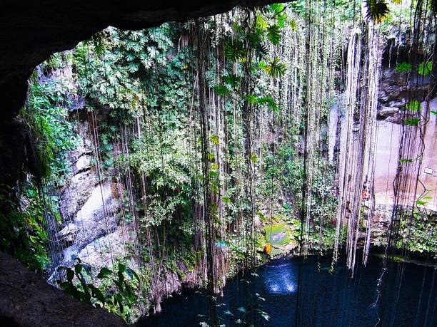 Ik Kil Cenote near Chichen Itza and Cancun Mexico