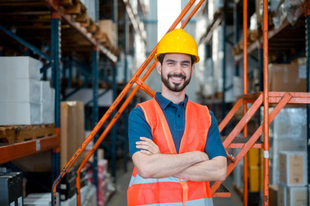 istock Male employee in warehouse 2196470099