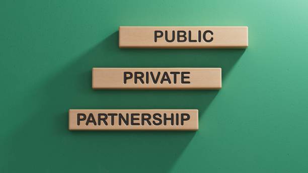 istock Text PUBLIC PRIVATE PARTNERSHIP on Wooden blocks. Wooden cube blocks. Copy space.3D rendering on green background. 2196472023