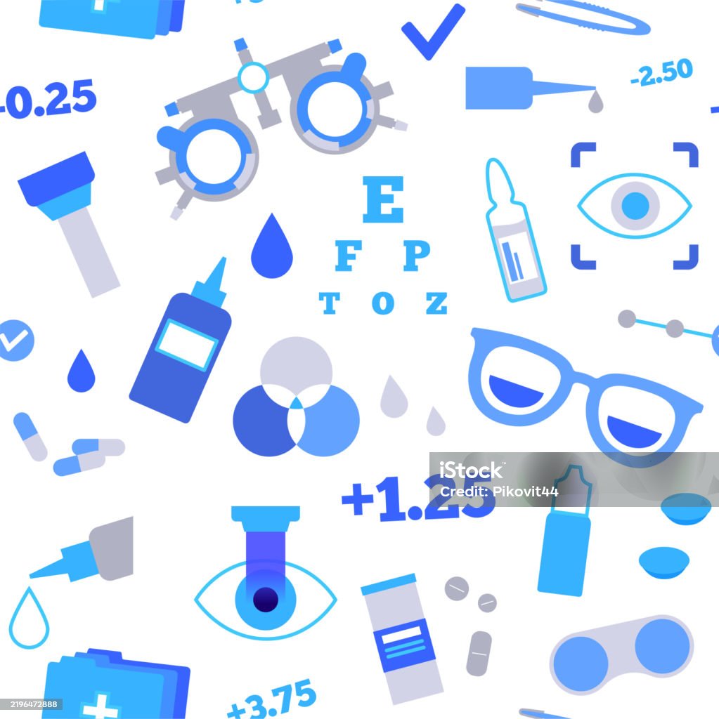 Optometry Pattern Eyesight Examination Pattern Stock Illustration - Download Image Now ...