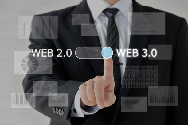 istock Businessman switching from WEB 2.0 to WEB 3.0 2196475987