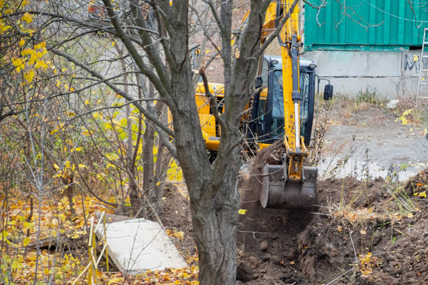 istock The excavator bucket plunges into the ground on a site for future construction. 2196481444