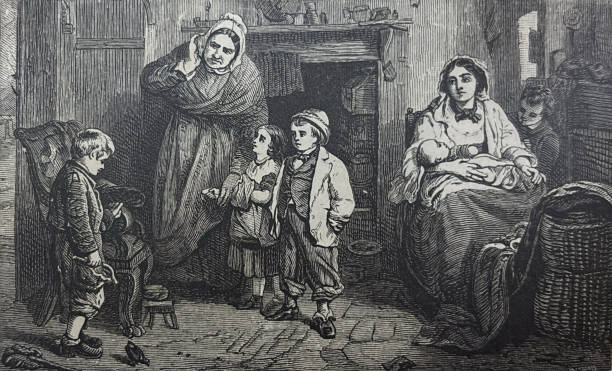 istock Antique illustration - drawing created from The Mitherless Bairn by Thomas Faed 2196483147