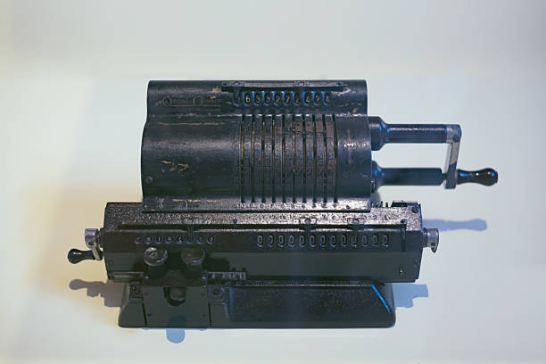 Arithmometer, a mechanical calculating machine of German manufacture, has a complex system of bronze gear mills and operated in seconds