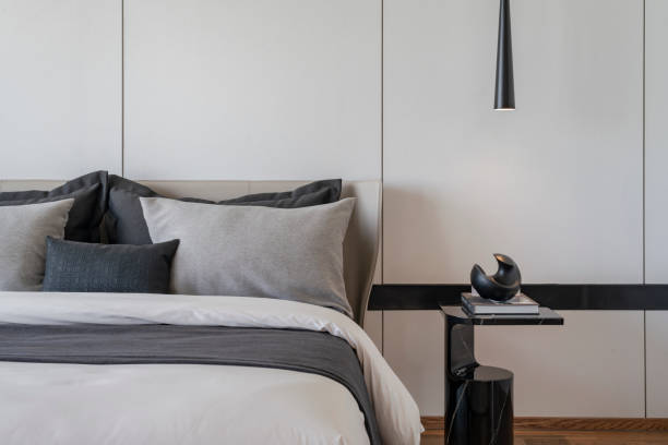 istock Luxury bedroom interior, elegant bedroom interior design. 2196491530