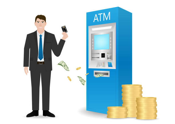 istock Businessman Using Credit Card to Withdraw Money from ATM. 2196495251