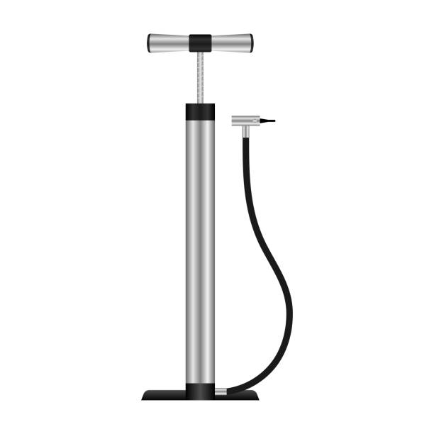 istock Hand Air Pump and Tire. Automobile Air Pump. 2196498388