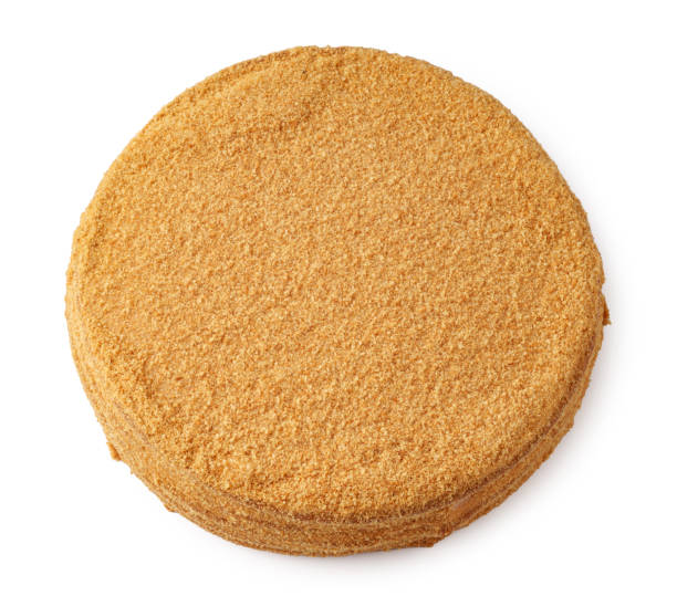 istock Brown sugar round cake on white background for baking and dessert preparation 2196503931