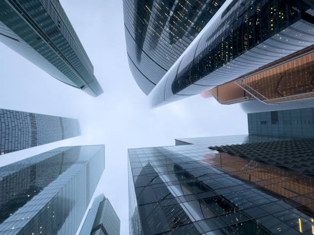 istock A city skyline with tall buildings and a cloudy sky 2196506235