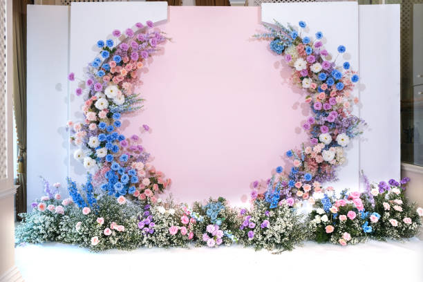 istock Beautiful flowers background for wedding scene Decoration 2196510294
