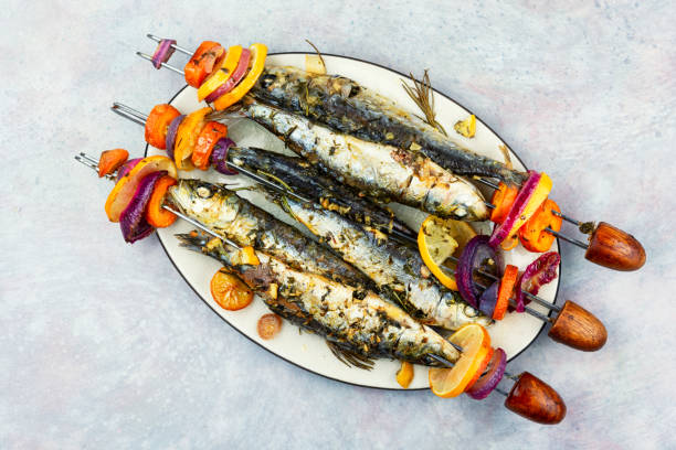 istock Tasty seafood shashlik. 2196515795