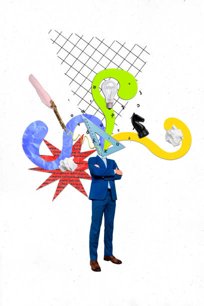 istock Vertical photo poster standing businessman lightbulb electrical lamp eureka logic chess game measure ruler startup business solution 2196518406