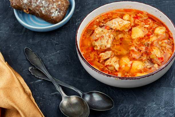 istock Ukrainian borsch,traditional soup. 2196519625