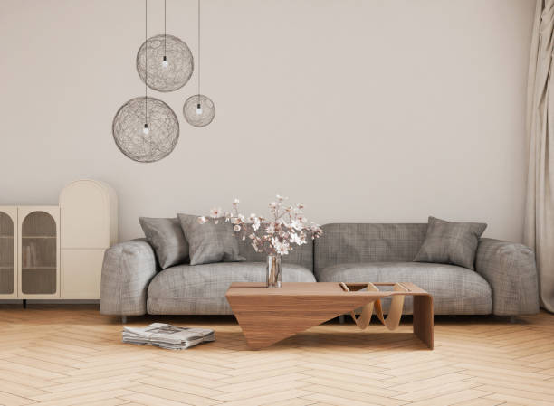 istock interior living room mockup, modern wall poster empty in home design, interior design element mockup, blank 3d render 2196522732