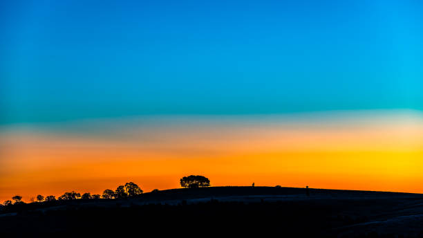 Twilight over the town and countryside at Blayney in the Central West of NSW, Australia.