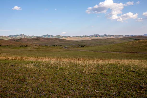 istock Wind turbine generator on the steppe 2196524232