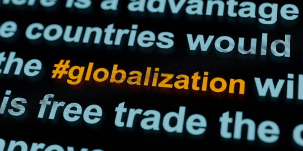 istock Globalization, , hashtag or posting on social media, texts or the breaking news. 2196524873