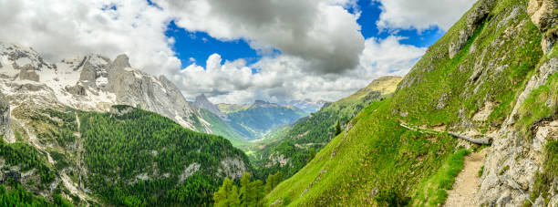istock Viel dal Pan hiking path in the Dolomites during springtime 2196531660