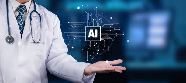 istock Doctor in White Coat Presenting AI Technology Concept with Circuit Design for Medical Innovations and Healthcare Solutions. PHMT 2196537084