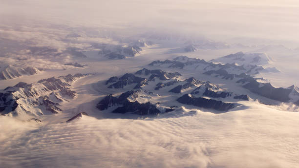 istock Sunset on Greenland mountains and snow 2196537988