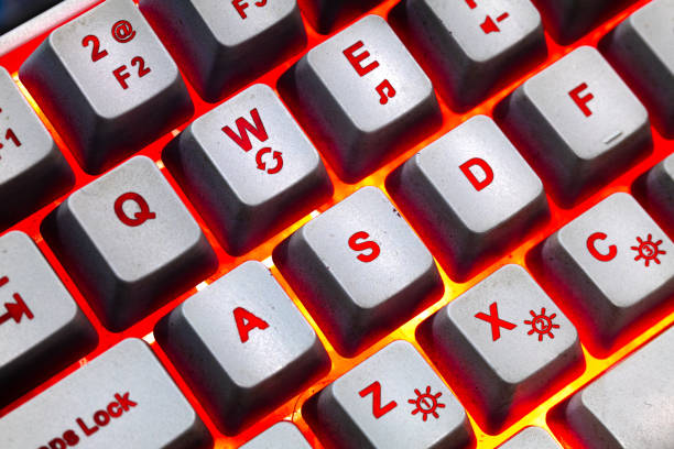 istock RGB Keyboard in close up. WASD Keys. 2196542358