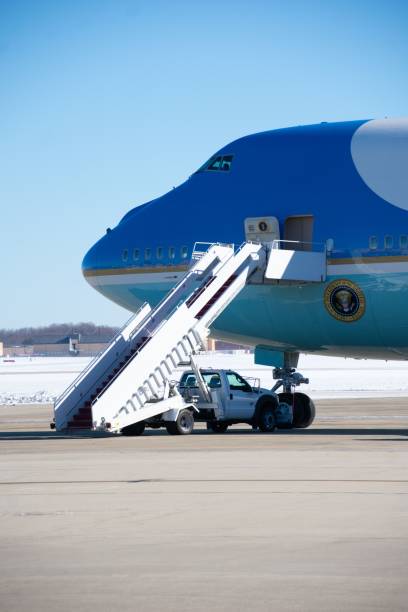 Andrews AFB, United States – January 10, 2025: The Air Force One arrival during former President Jimmy Carter's State Funeral
