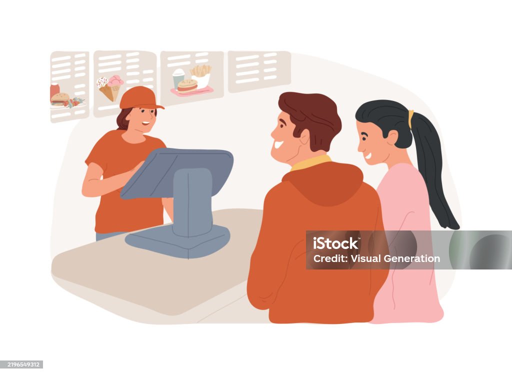 Service Orders Cartoon Taking Food Orders Isolated Cartoon Vector Illustrations Stock ...