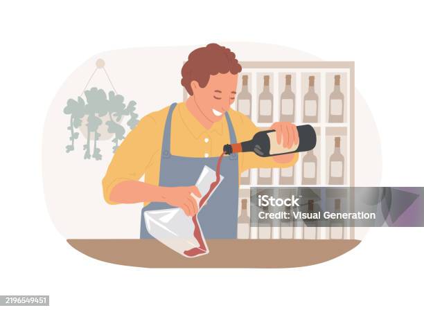Decanting Wine Isolated Cartoon Vector Illustrations Stock Illustration ...